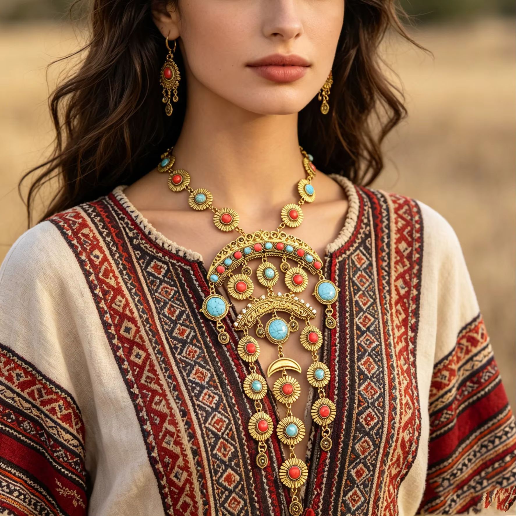 Collier vintage de style ethni - Ethnic Fashion Shoot avis et prix
